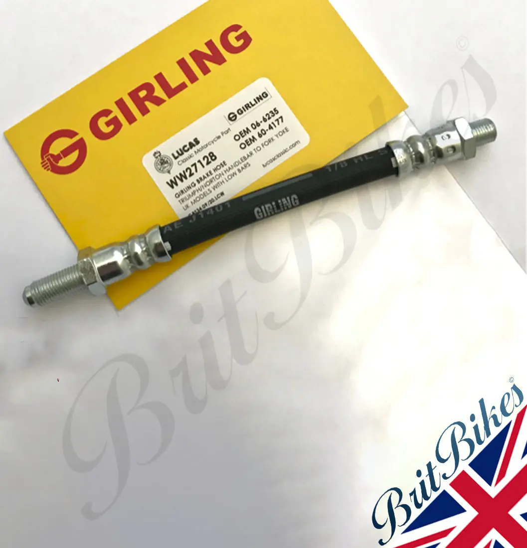 Girling Front Brake Hose Triumph Norton Commando Handlebar Fork 60-4177, 06-6235 1