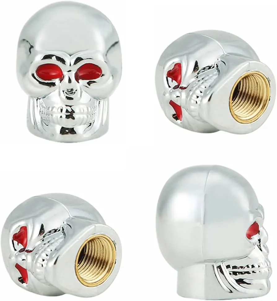 Skull Valve Stem Caps - Set Of 4 1