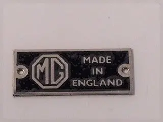 Made In England Plate, Tc 1