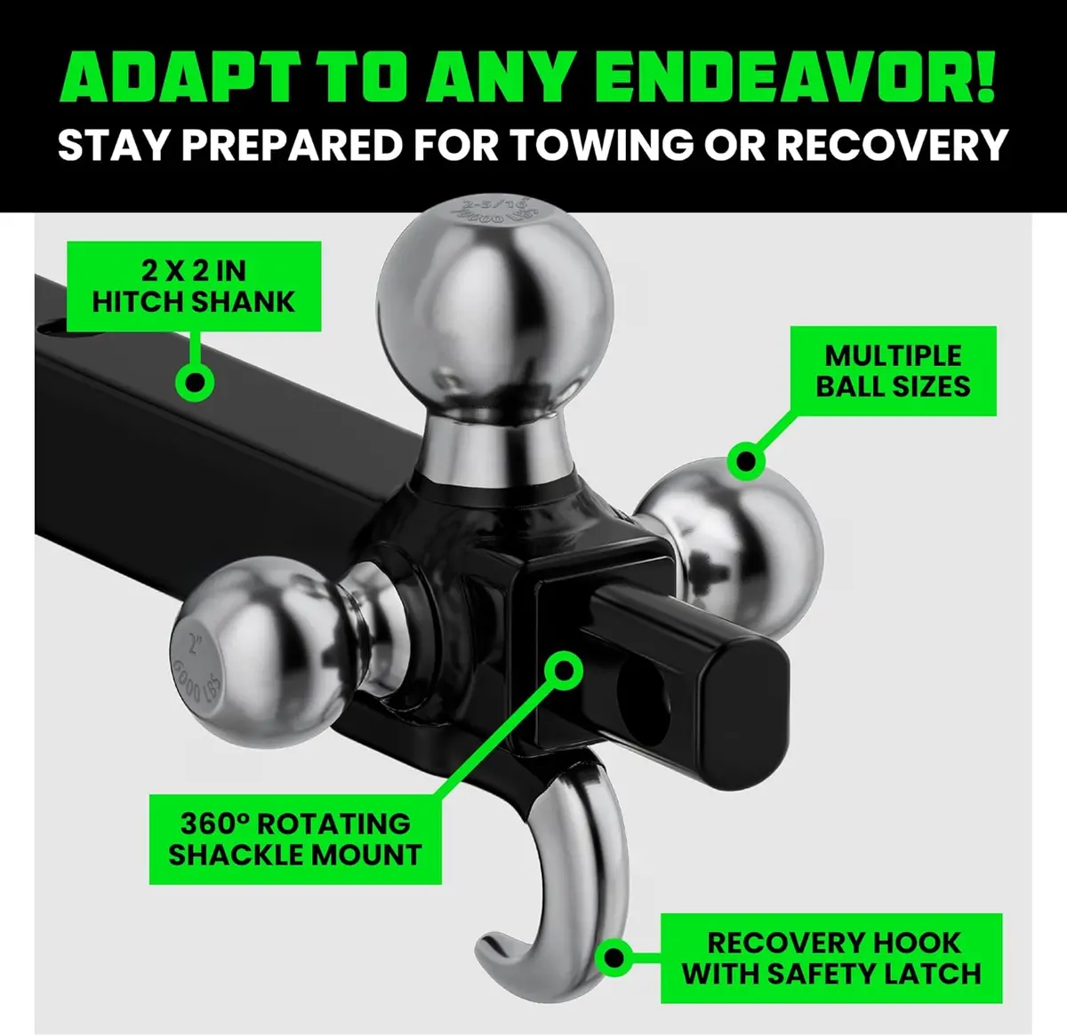 Tri-Ball Hitch (2" Receivers) 2