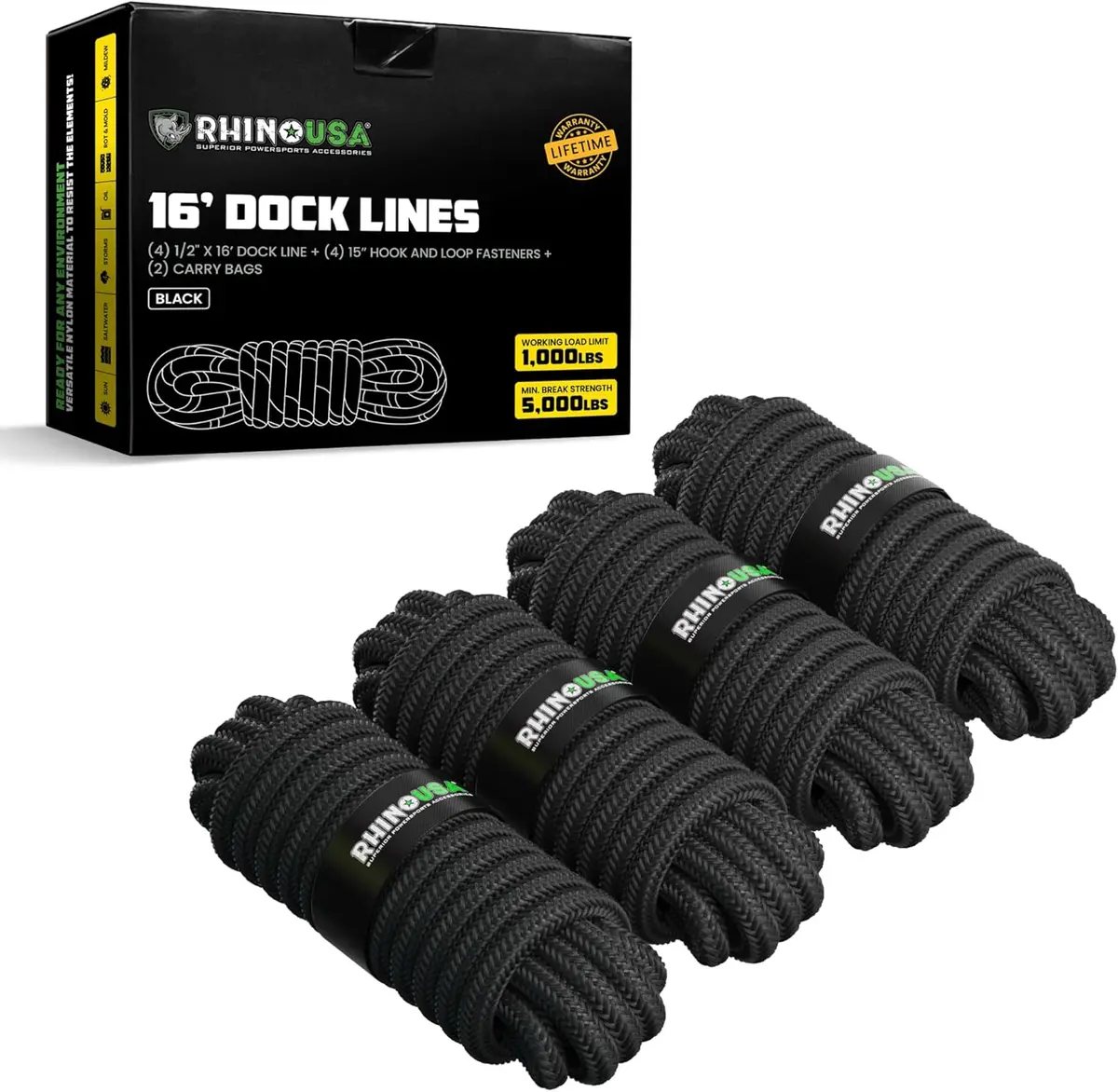 Heavy-Duty 16' Dock Lines 3