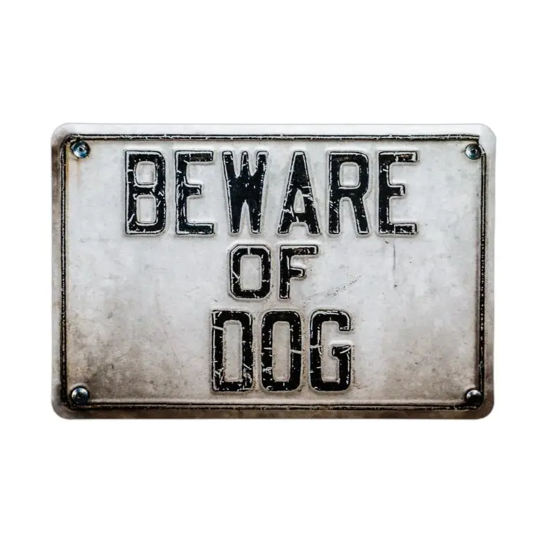 Beware Of Dog Metal Sign 8" X 12" 1