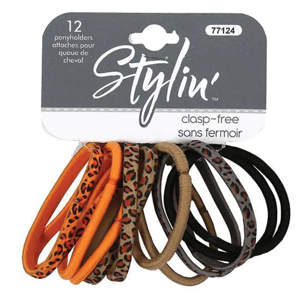 Stylin' Leopard Print Ponyholders 12Pk 1