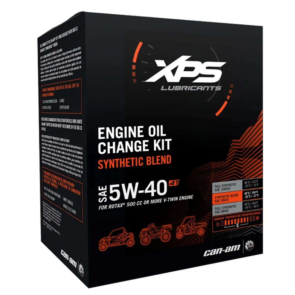4T 5W-40 Synthetic Blend Oil Change Kit For Rotax 500 Cc Or More V-Twin Engine 1