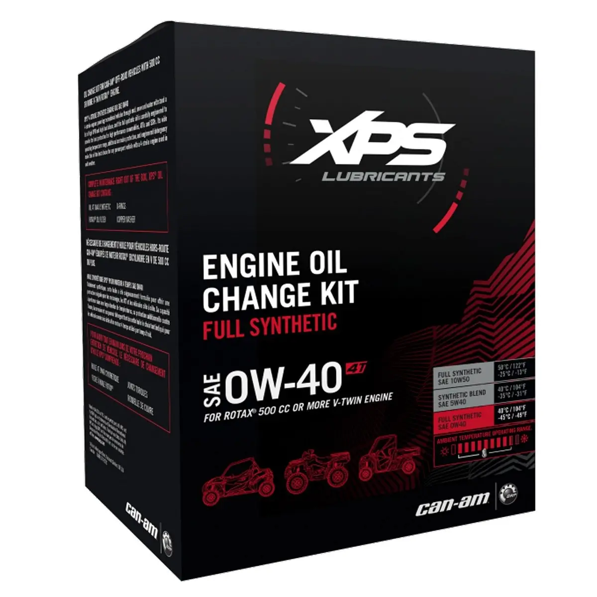 4T 0W-40 Synthetic Oil Change Kit For Rotax 500 Cc Or More V-Twin Engine 1