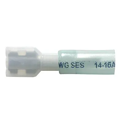 80202-5 Heat Shrink Female Quick Disconnect, Blue, 16-14 Awg 1