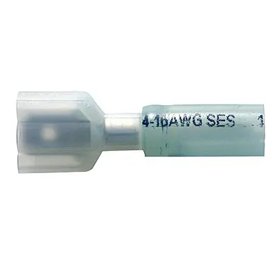 80203-5 Heat Shrink Male Quick Disconnect, Blue, 16-14 Awg 1