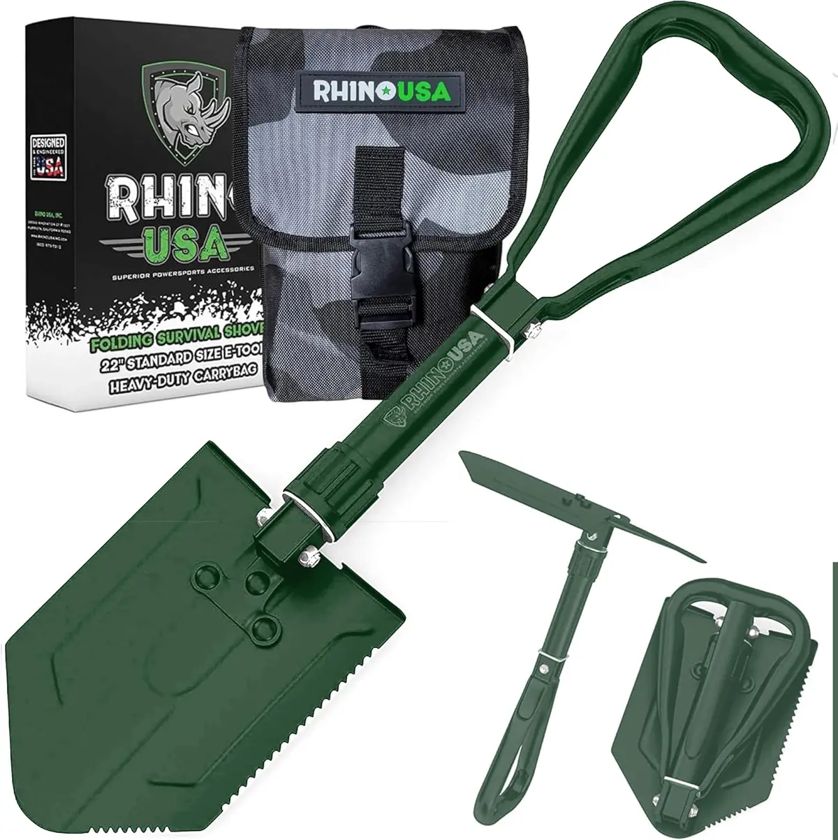 Folding Survival Shovel W/ Pick 3