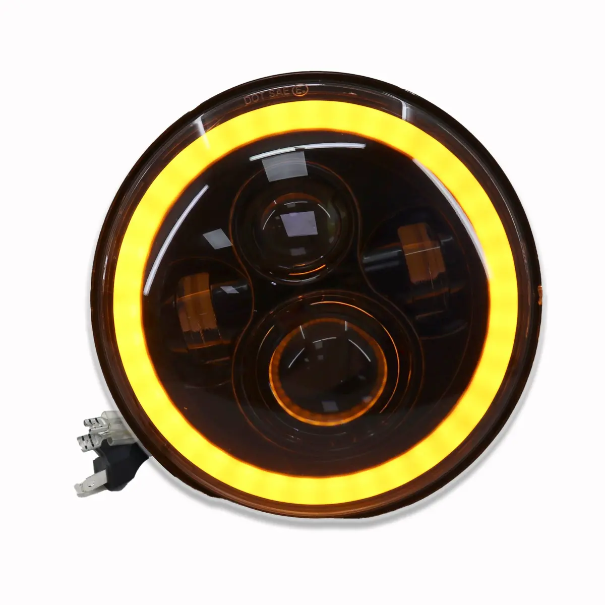 Sealed Beam Led Blanco-Amarillo-Ojo De Angel 2