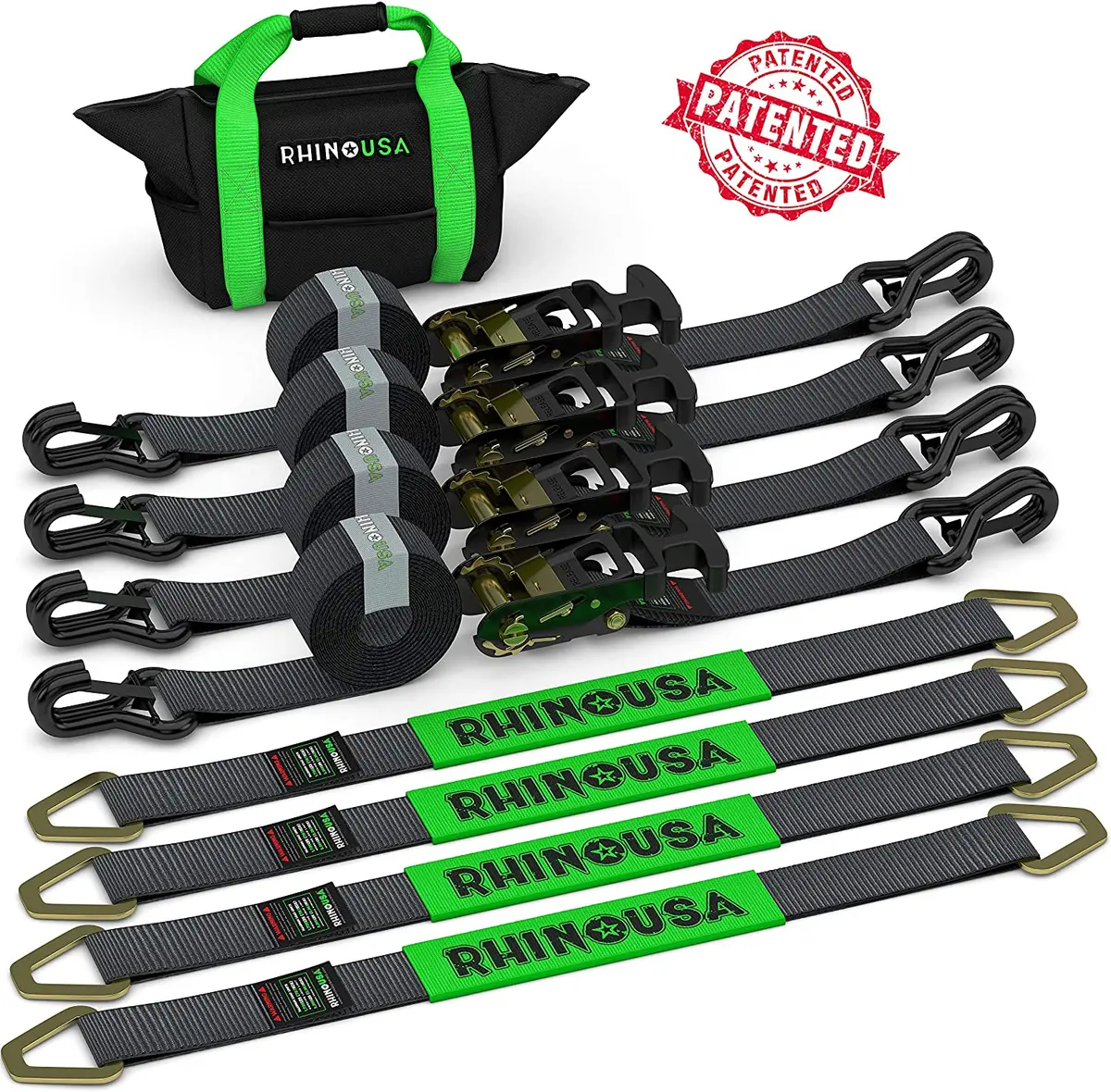 2" X 8' Vehicle Tie-Down Kit (J-Hooks) 1