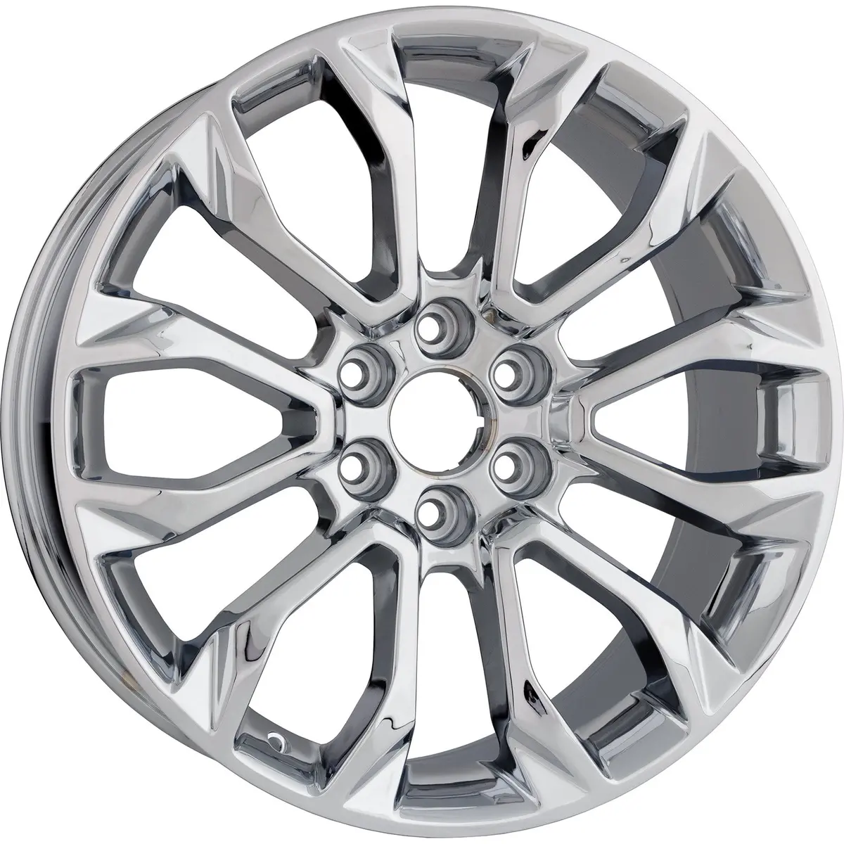 Set Of 4 New 22" 2022-2024 Chevrolet Silverado 1500 Chrome Replacement Alloy Wheels 1