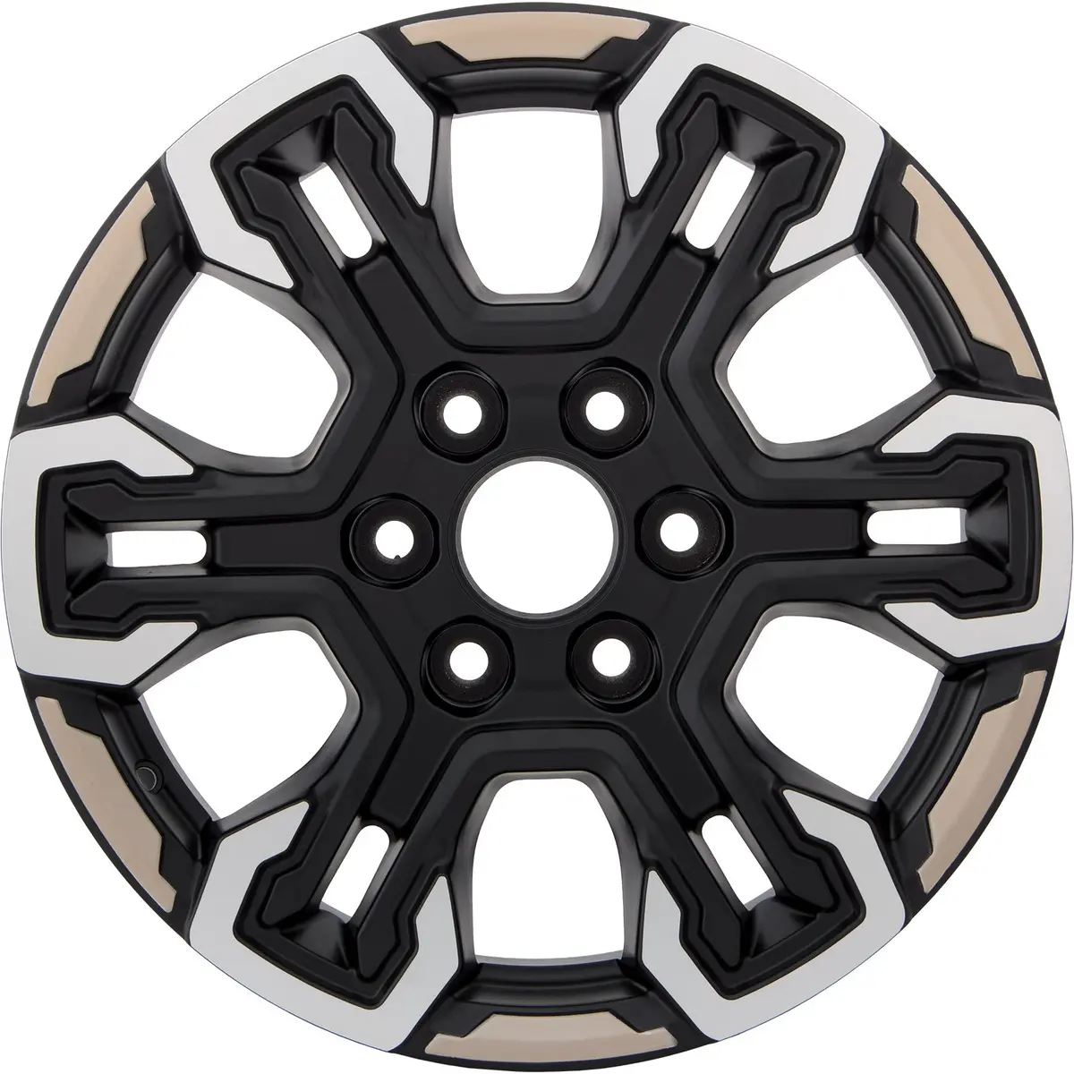 New 18" 2022-2024 Chevrolet Silverado 1500 Machined, Black & Beige Replacement Alloy Wheel 1