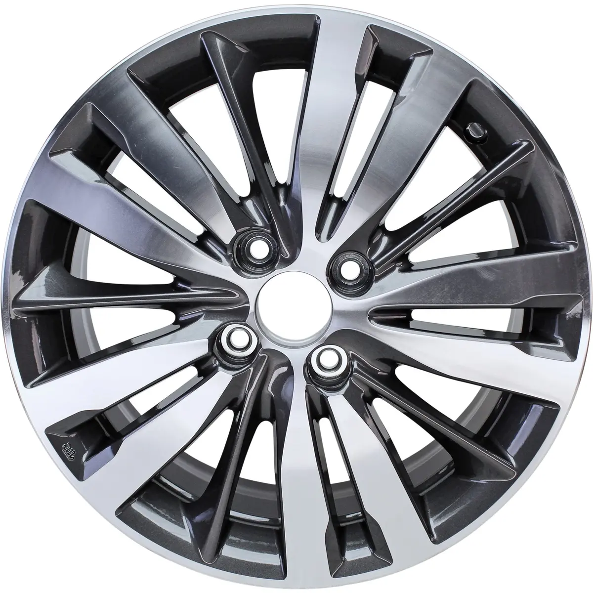 Set Of 4 New 16" 2015-2020 Honda Fit Machined And Charcoal Replacement Alloy Wheels 1