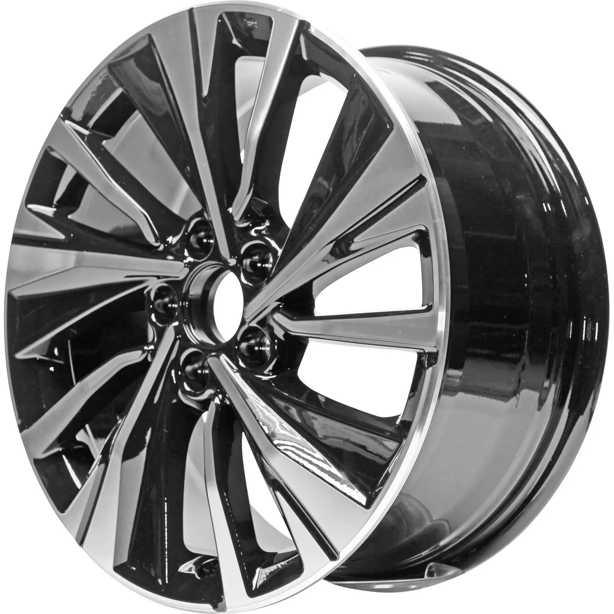 New 18" 2016-2017 Honda Accord Black Machined Replacement Alloy Wheel - 64081 2
