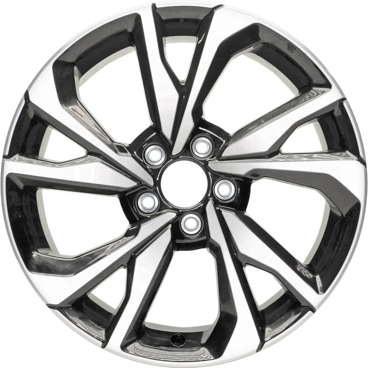 New 18" 2017-2021 Honda Civic Black Machine Bright Clearcoat Replacement Alloy Wheel 1