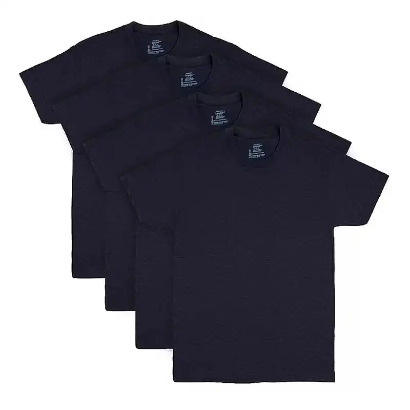 Hanes Men's Black Crew Neck Tee - 4 Pack 2