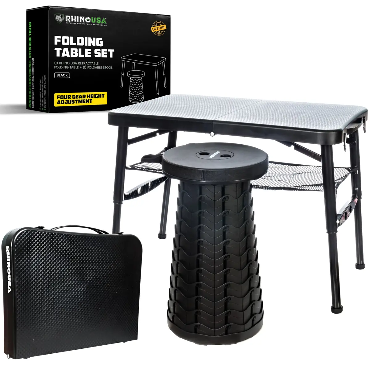 Folding Camping Table & Stool Set 1