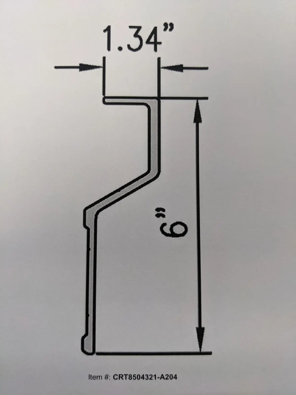 Crt8504321-A204 Nose Rail 89.41" 1