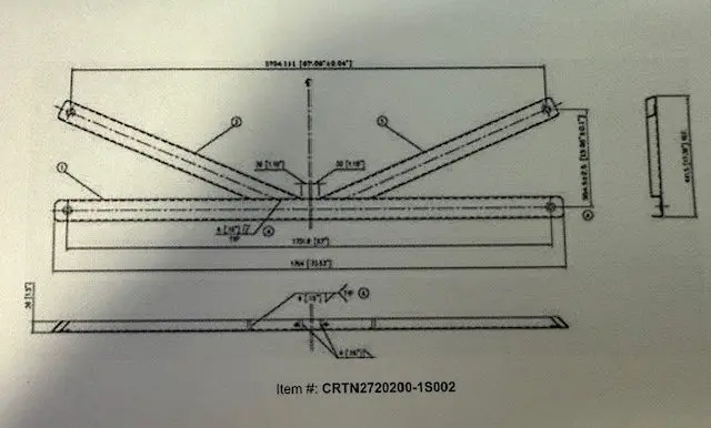 Crtn2720200-1S002 K-Brace Assembly Inboard 1