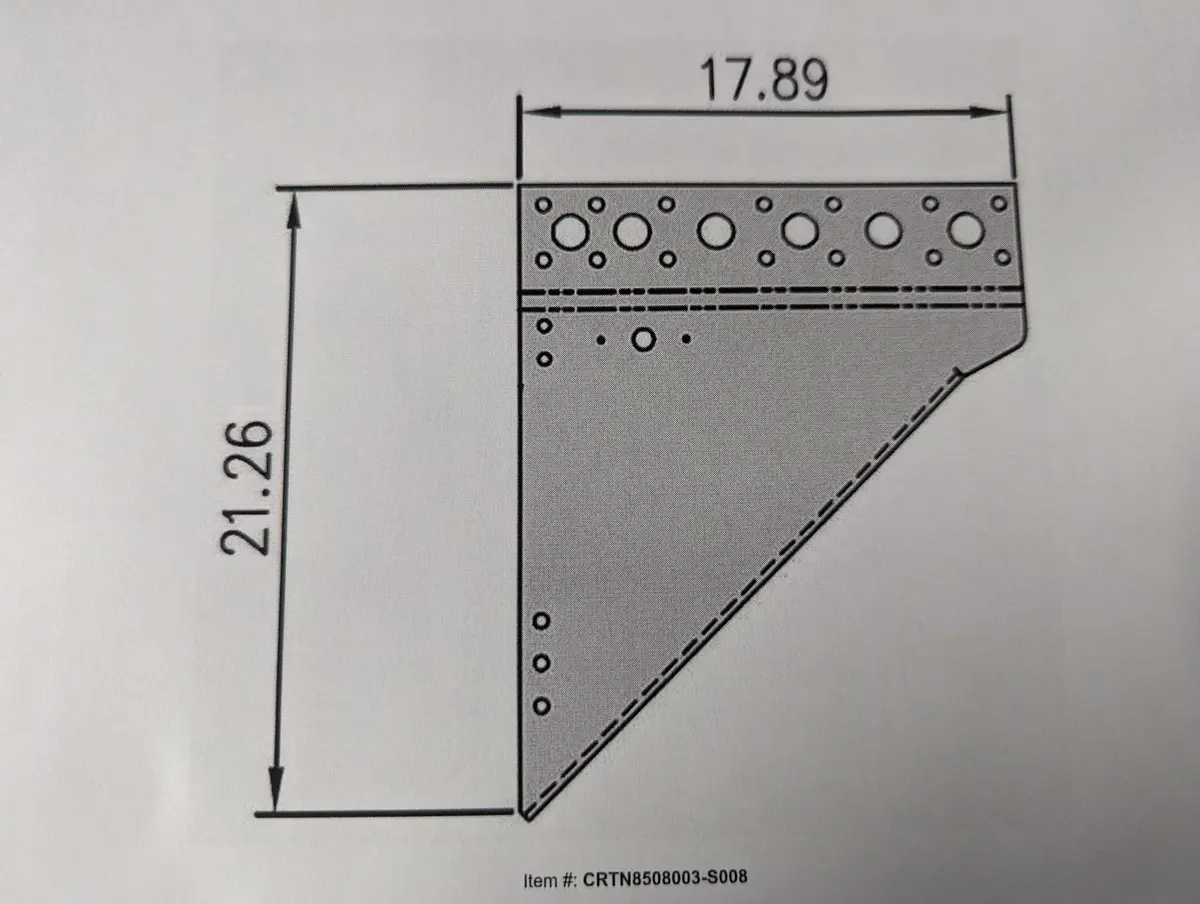 Crtn8508003-S008 Reinforcement Plate Cs/Lh 1