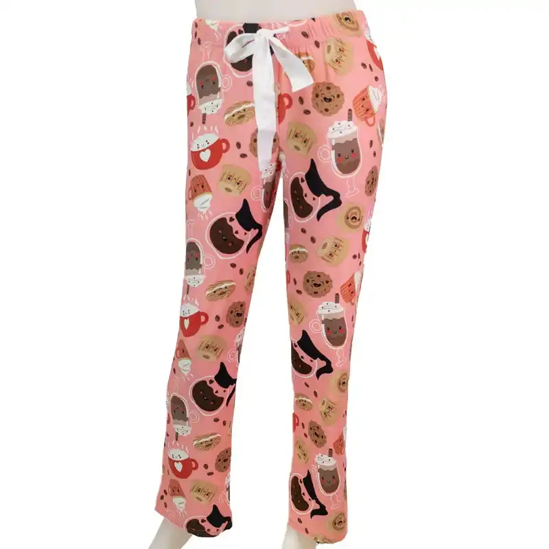 Dkr Women's Coral Coffee Sleep Pants 1