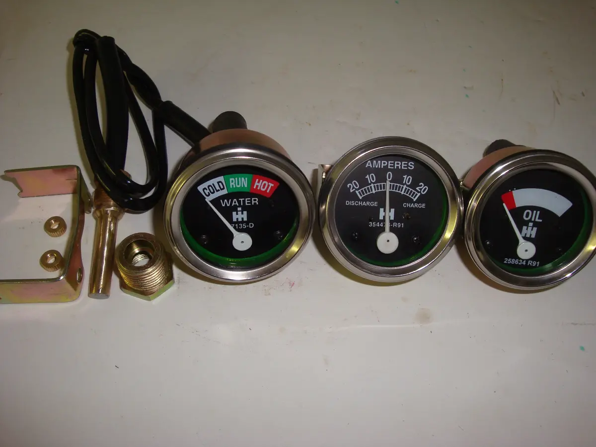 Temp Amp Oil Gauge Set For Farmall Ih Md Smd Smdta Wd6 Wd9 Td6 Diesels 1947/1954 1