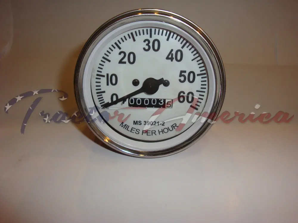 Speedometer Gauge For Willys Mb Jeep Ford Cj Gpw Chrome Bezel White Face 60 Mph 1