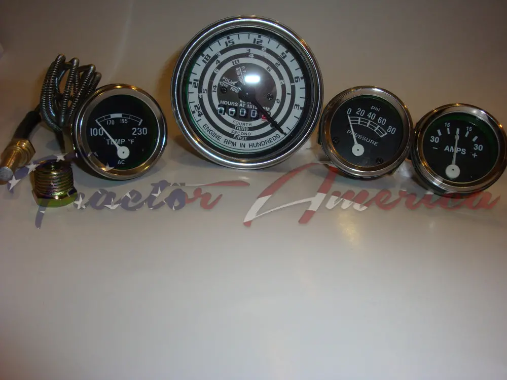 Temp Amp Oil Tach Gauge Set For Ford Tractor Mod 600 700 800 900 1800 2000 4000 1