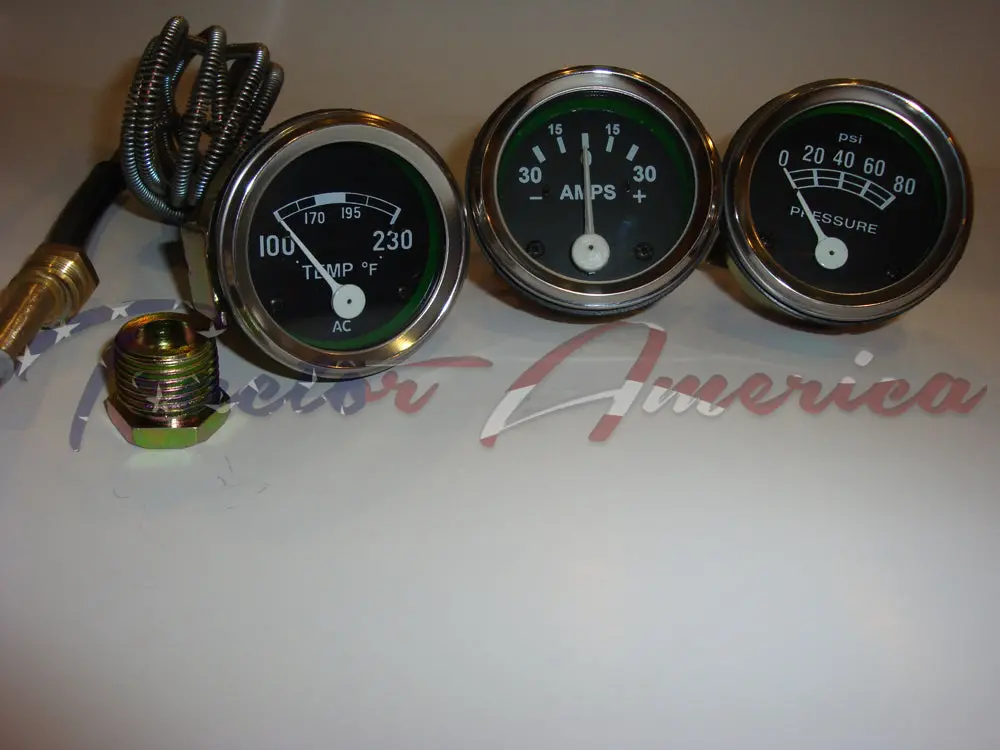 Amp Oil Temp Gauge Set For Ford Tractor 2N 8N 9N Naa 601 70 801 901 2000 4000 1