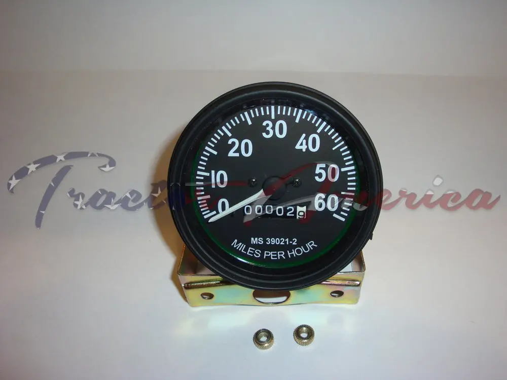 Speedometer Gauge For Willys Mb Jeep Ford Cj Gpw Black Bezel 60 Mph 1