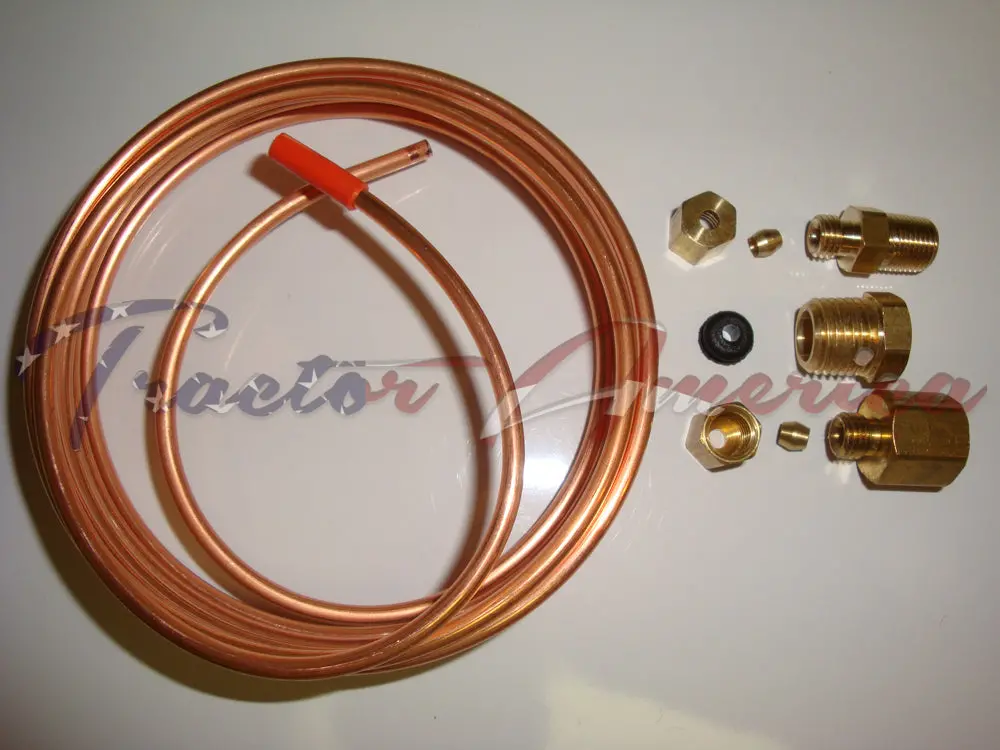 Oil Pressure Gauge Line Kit Copper Tubing 1/8" X 6' Car Truck Tractor Equipment 1