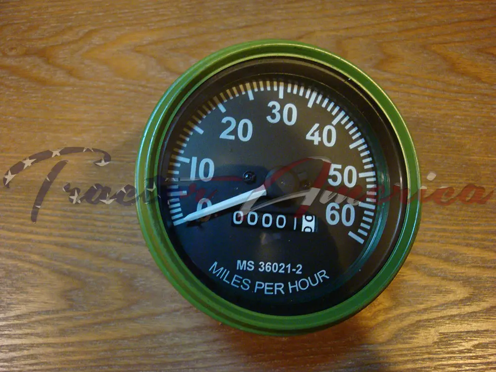 Speedometer Gauge For Willys Mb Jeep Ford Cj Gpw Olive Bezel 60 Mph 1