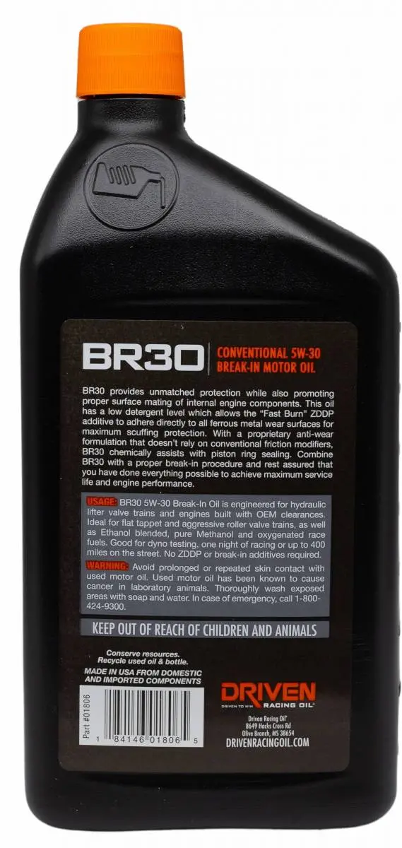 Br30 5W-30 Conventional Break-In Oil 2