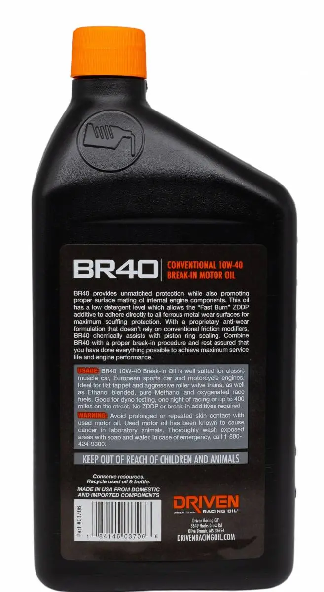 Br40 Conventional 10W-40 Break-In Oil 2