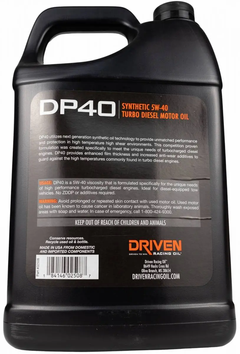 Dp40 5W-40 Synthetic Turbo Diesel Oil - 1 Gallon 2