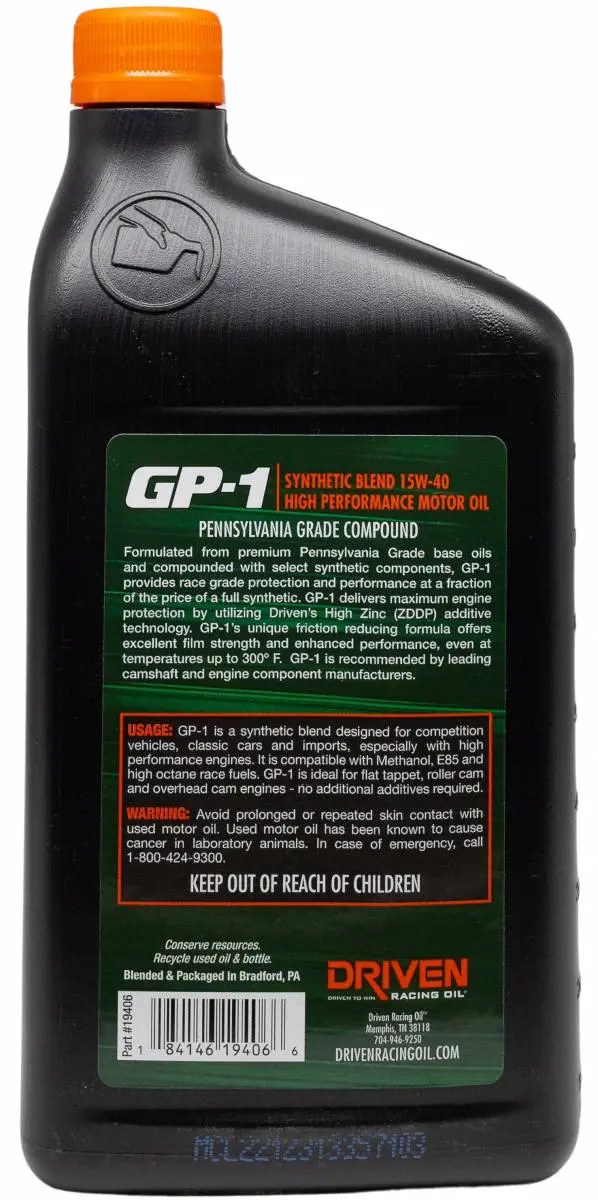 Gp-1 15W-40 Synthetic Blend High Performance Oil 2