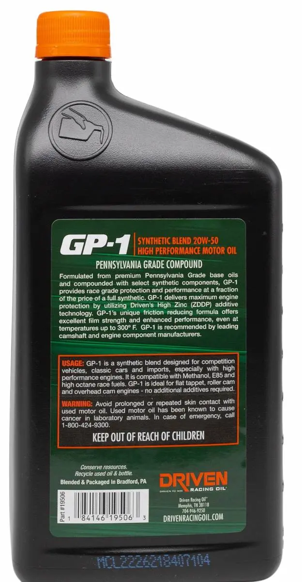 Gp-1 20W-50 Synthetic Blend High Performance Oil 2