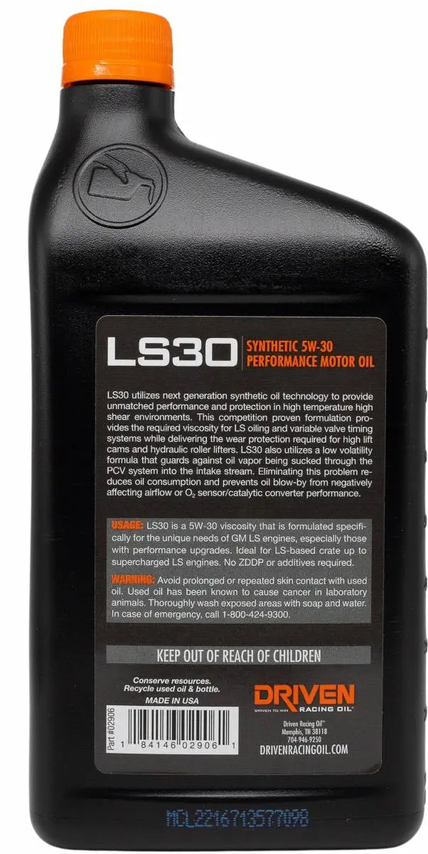Ls30 5W-30 Synthetic Street Performance Oil 2