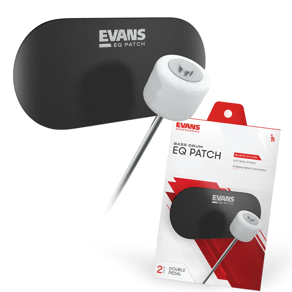 Evans Bass Patch Blk Nyln Bd Ptch 2Pedal (Contains 2 Pc) 1