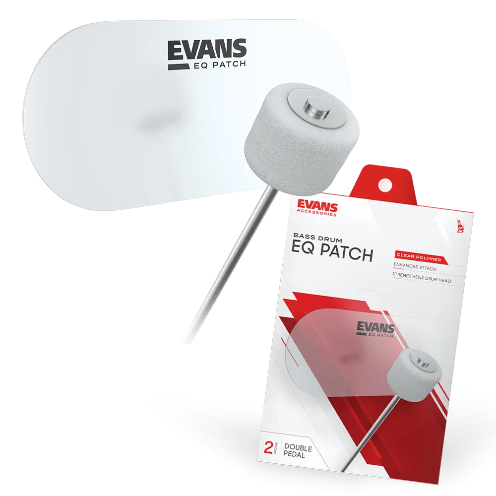 Evans Bass Patch Clear Poly Bd Ptch 2Pedal (Contains 2 Pc) 1