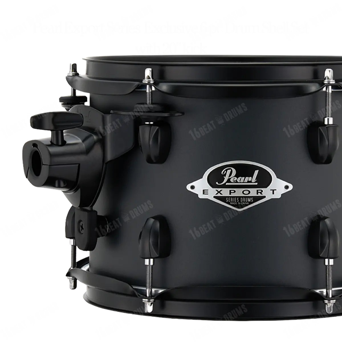 Pearl Drums Export Series Complete 6 Pc Drum Shell Set With 20" Kick Drum In Graphite Slate W/ Black Hardware Exx-706-P-N-C-866 1