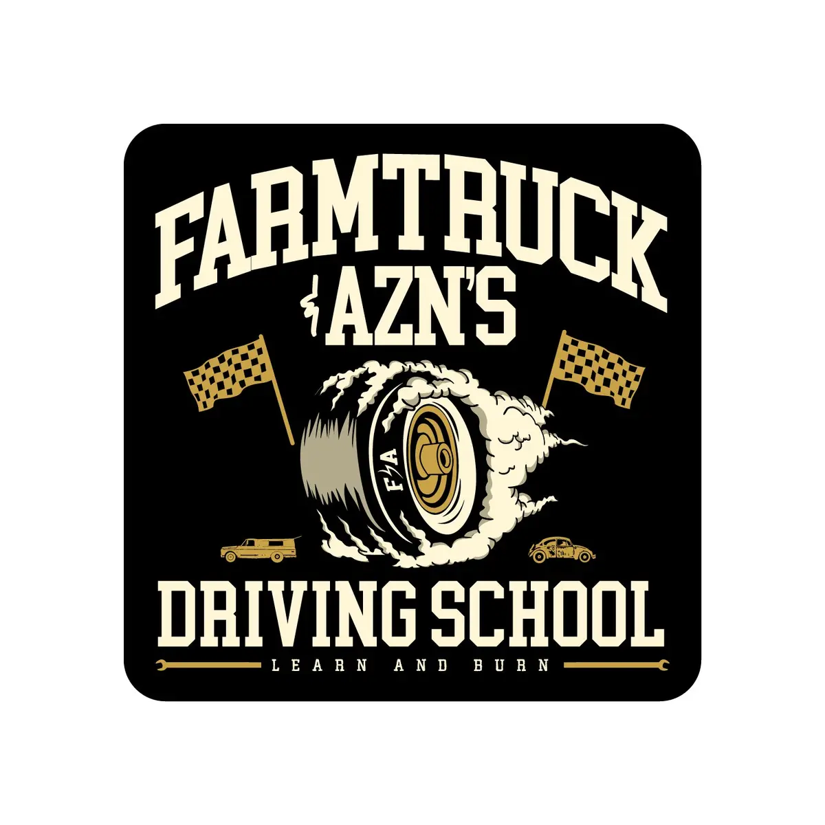 Farmtruck And Azn's Driving School - Sticker 1