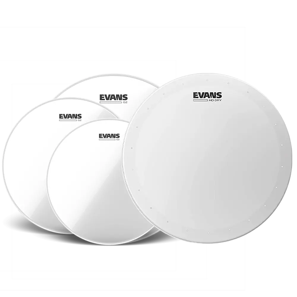 Evans G2 Clear Fsn Pack + 14" Hd Dry 1