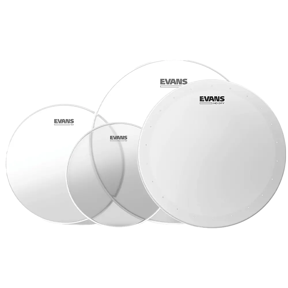 Evans G2 Clear Rock Pack + 14" Hd Dry 1
