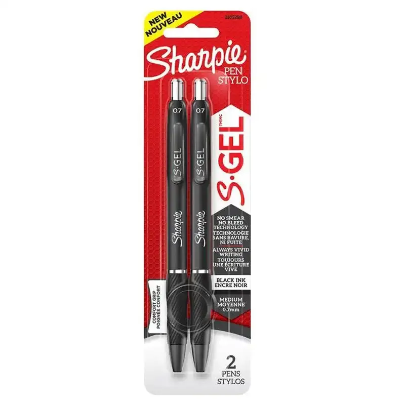 Sharpie Black S-Gel Pen 2Pk 1