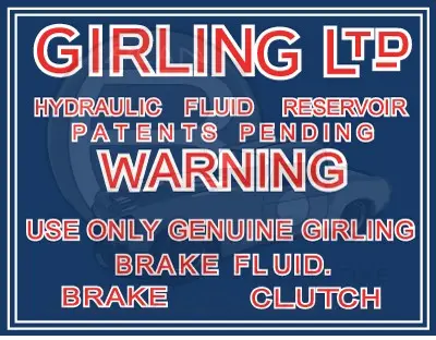 Girling Fluid Warning - Early 1