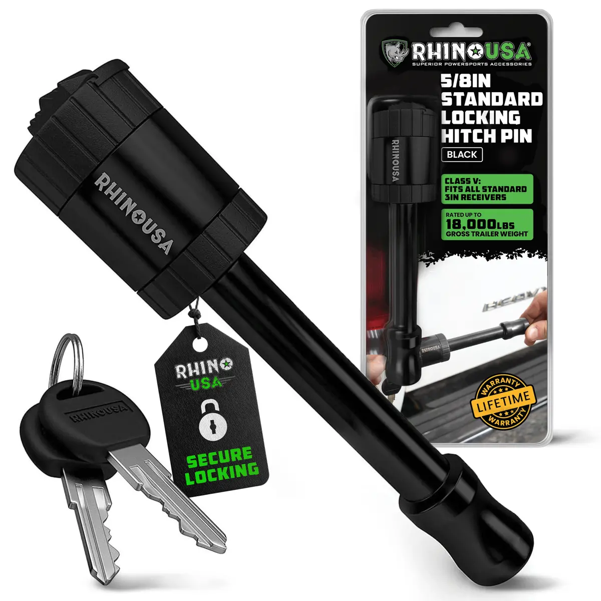 3" Locking Trailer Hitch Pin 1