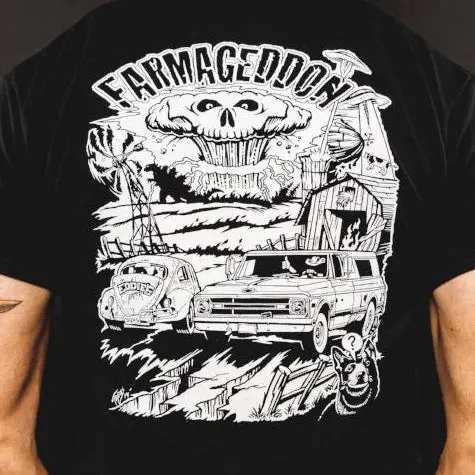 Farmtruck And Azn Logo T-Shirt Black 1