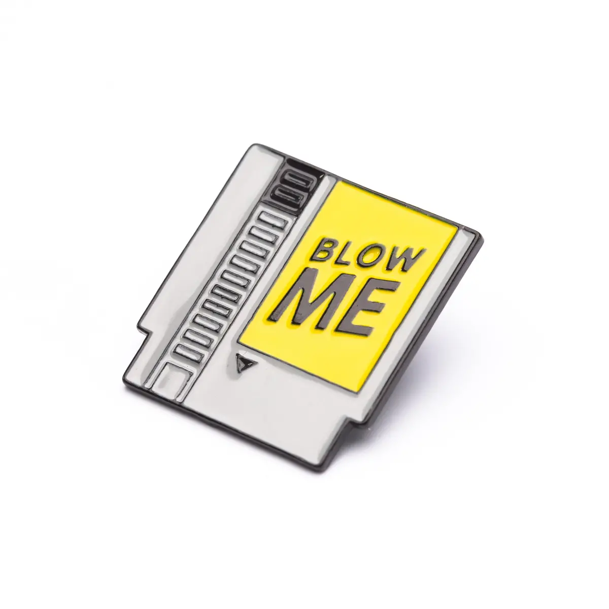 "Blow Me" Retro Video Game Cartridge - Metal Enamel Pin 1