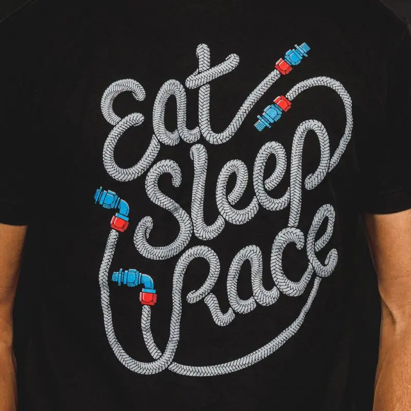 Eat Sleep Race Fuel Line T-Shirt 1